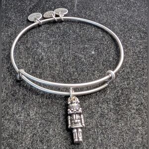 Silver Nutcracker Charm Expandable Bracelet